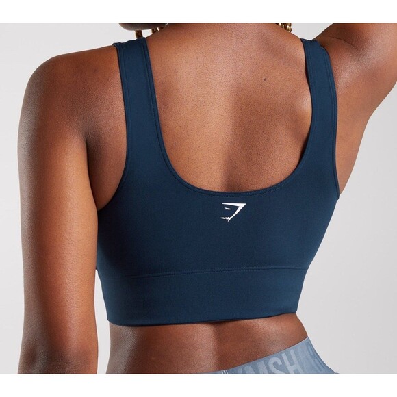 Gymshark Longline Sports Bra Navy Size Small - Picture 9 of 9
